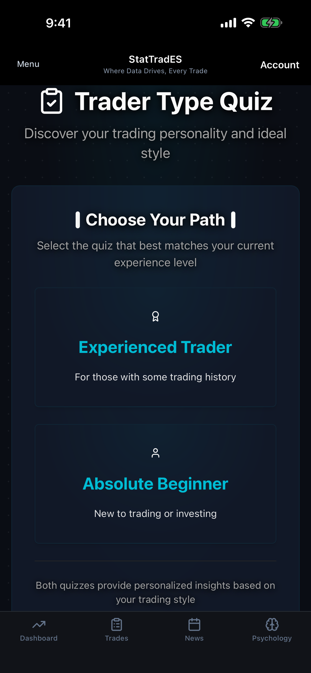 Trader Type Quiz
